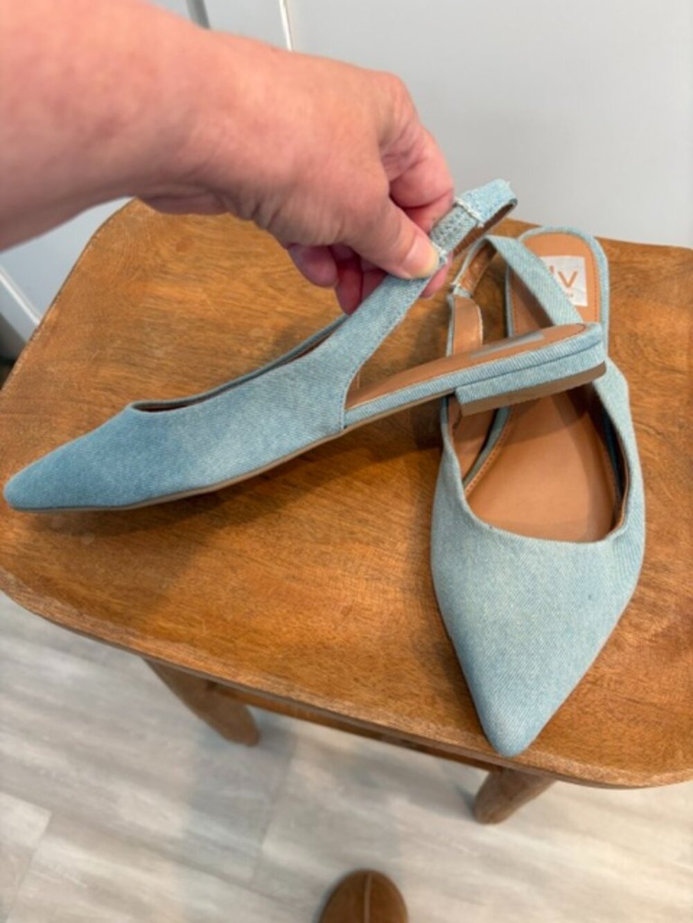 Dolce Vita Classy stonewashed denim slingback sandals NWOT
